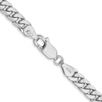 14k White Gold 4.3mm Solid Miami Cuban Chain - Product Photo
