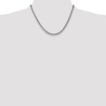 14k White Gold 4.3mm Solid Miami Cuban Chain - Product Photo