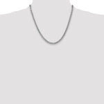 14k White Gold 4.3mm Solid Miami Cuban Chain - Product Photo