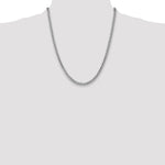 14k White Gold 4.3mm Solid Miami Cuban Chain - Product Photo