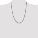 14k White Gold 4.3mm Solid Miami Cuban Chain - Product Photo
