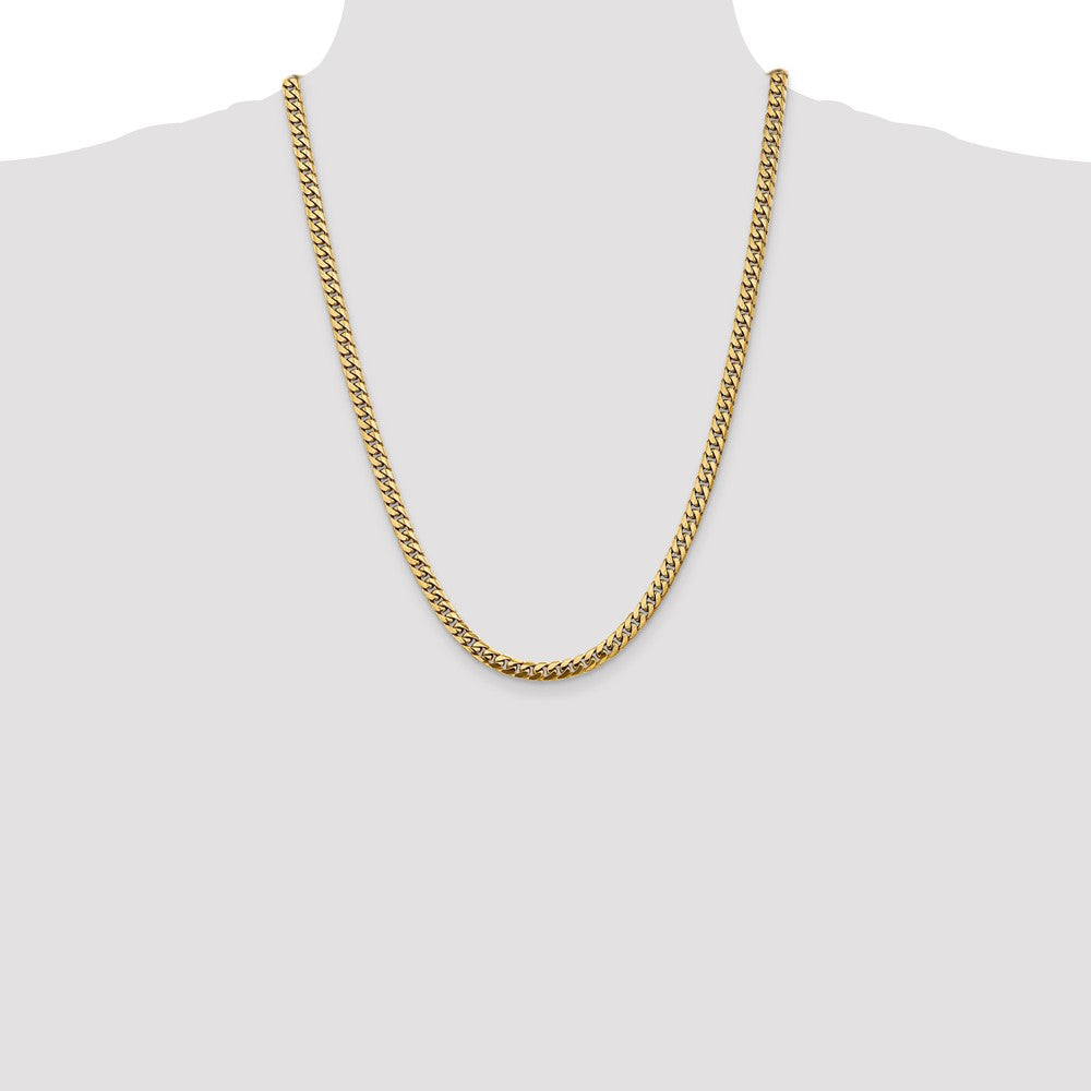 14k 5mm Solid Miami Cuban Chain - Product Photo