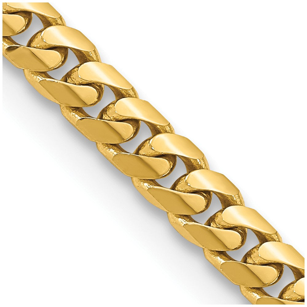 14K Yellow Gold 5mm Solid Miami Cuban Chain Necklace 18"-28"
