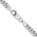 14k White Gold 5mm Solid Miami Cuban Chain - Product Photo