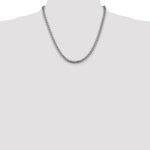 14k White Gold 5mm Solid Miami Cuban Chain - Product Photo