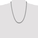 14k White Gold 5mm Solid Miami Cuban Chain - Product Photo