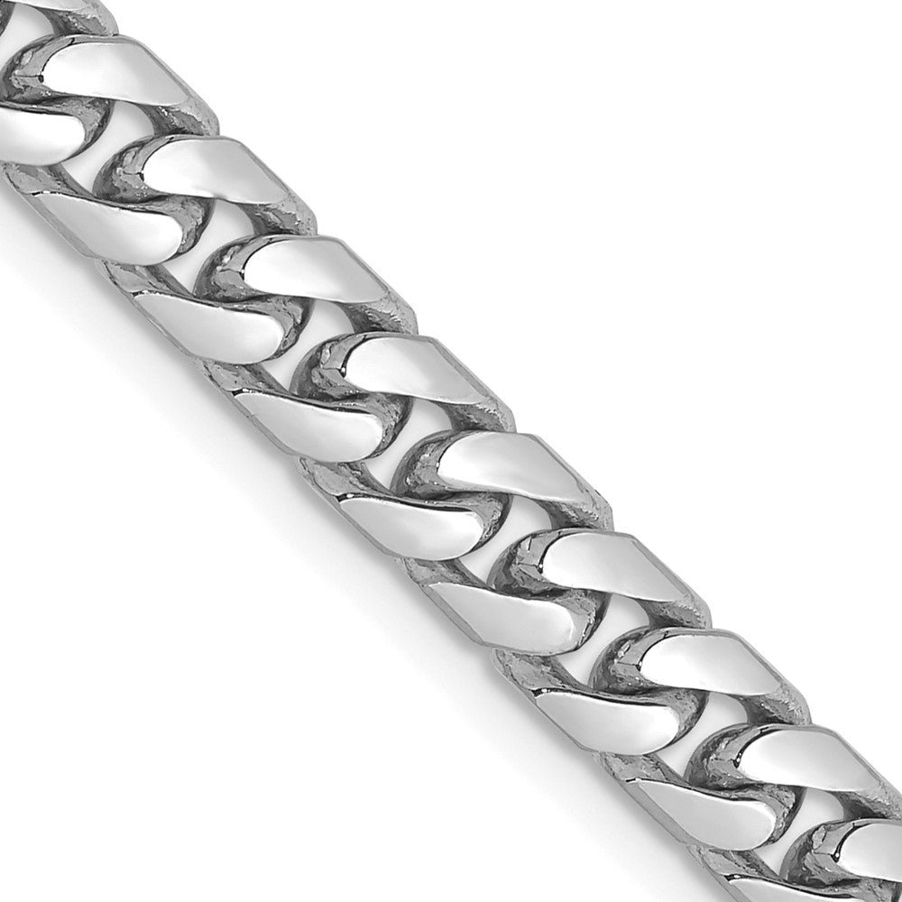 14K White Gold 5mm Solid Miami Cuban Chain Necklace 18"-28"
