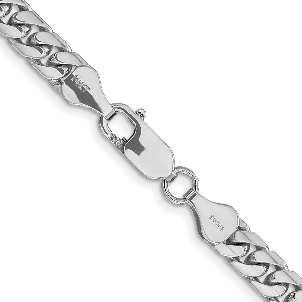 14k White Gold 5.5mm Solid Miami Cuban Chain - Product Photo