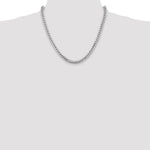 14k White Gold 5.5mm Solid Miami Cuban Chain - Product Photo