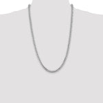 14k White Gold 5.5mm Solid Miami Cuban Chain - Product Photo