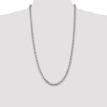 14k White Gold 5.5mm Solid Miami Cuban Chain - Product Photo