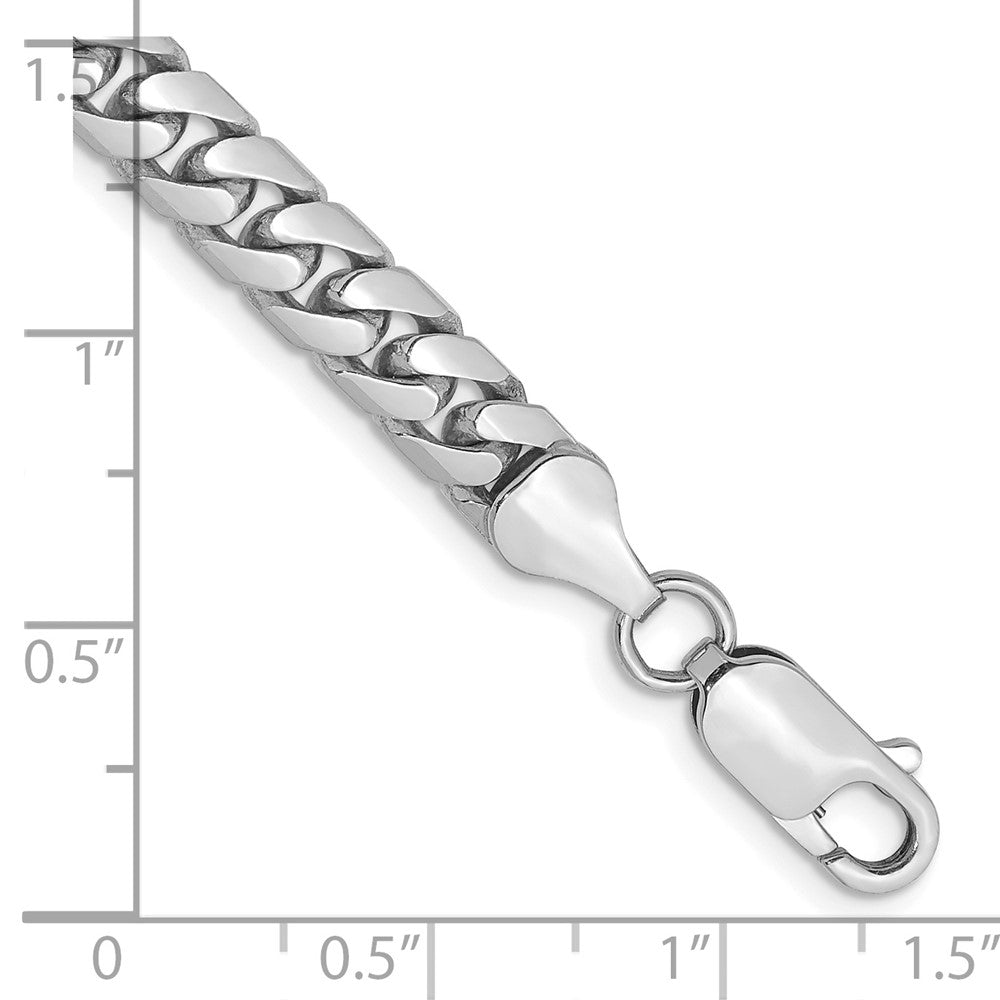 14k White Gold 5.5mm Solid Miami Cuban Chain - Product Photo