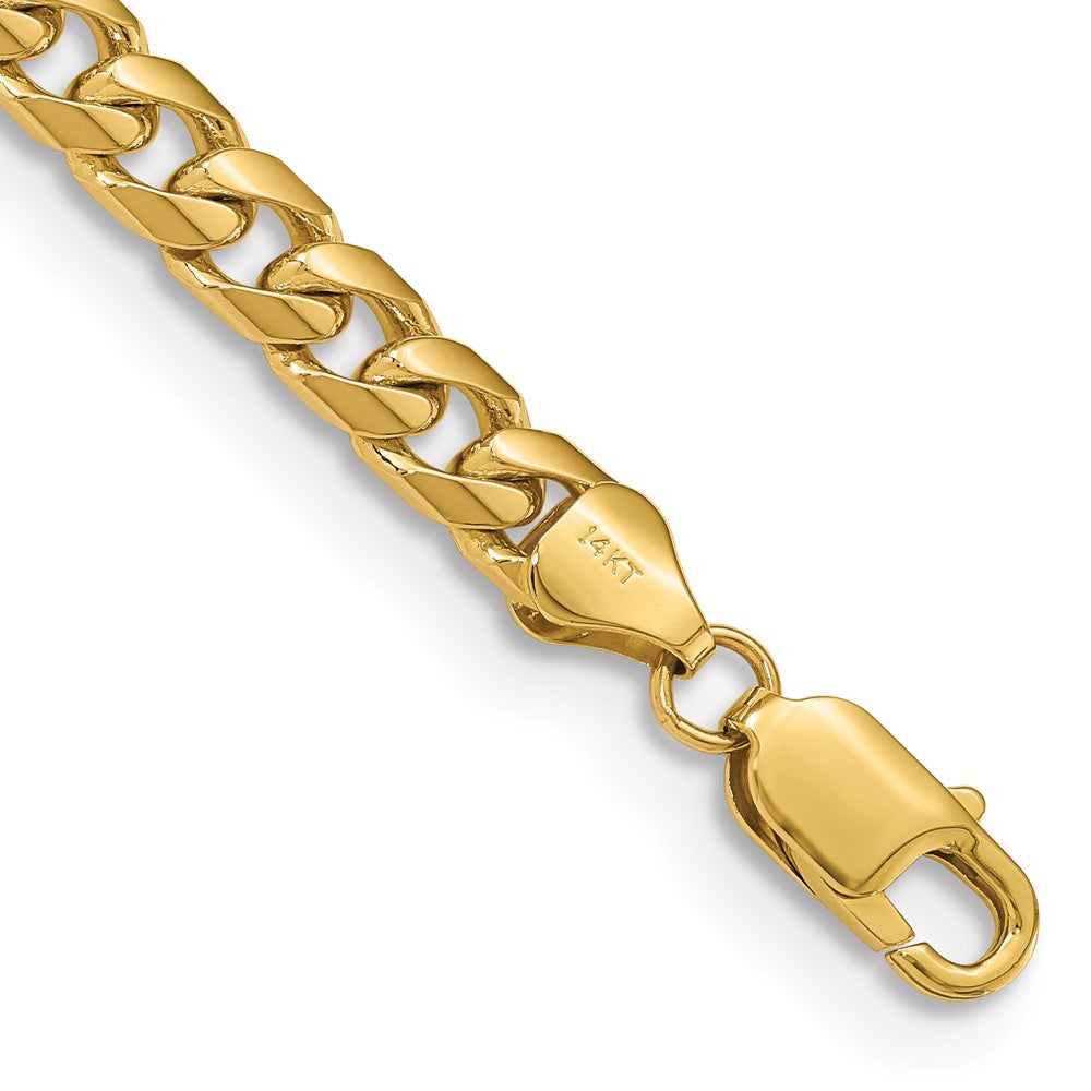 14K Yellow Gold 6.25mm Solid Miami Cuban Chain Bracelet 8"-9"