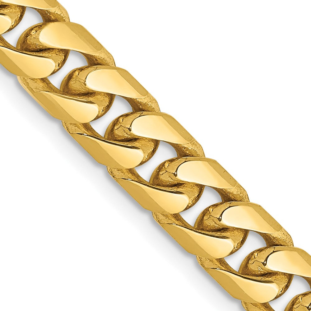 14K Yellow Gold 6.25mm Solid Miami Cuban Chain Necklace 20"-28"