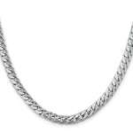 14k White Gold 6.25mm Solid Miami Cuban Chain - Product Photo