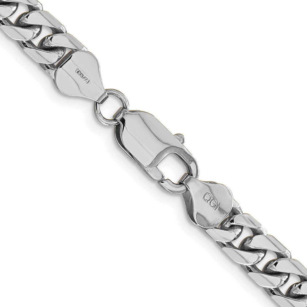 14k White Gold 6.25mm Solid Miami Cuban Chain - Product Photo