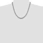 14k White Gold 6.25mm Solid Miami Cuban Chain - Product Photo