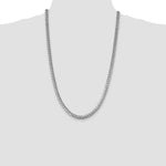 14k White Gold 6.25mm Solid Miami Cuban Chain - Product Photo