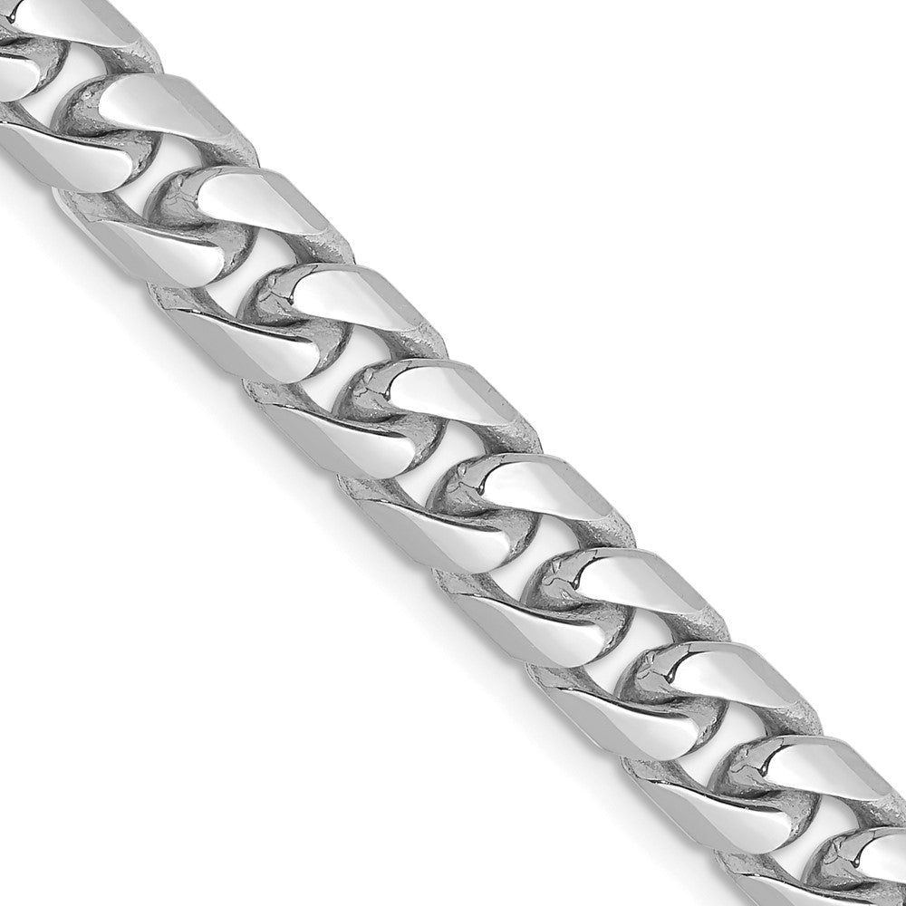 14K White Gold 6.25mm Solid Miami Cuban Chain Necklace 20"-26"