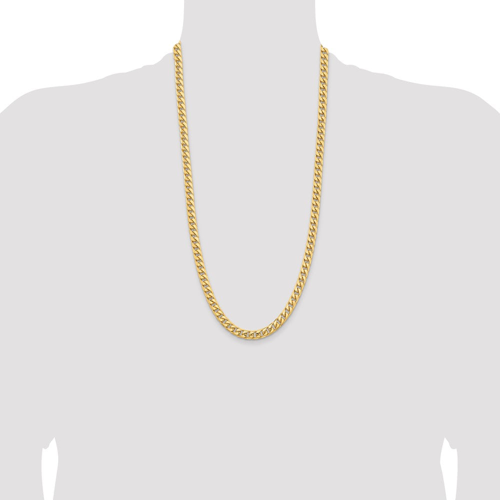 14k 6.75mm Solid Miami Cuban Chain - Product Photo