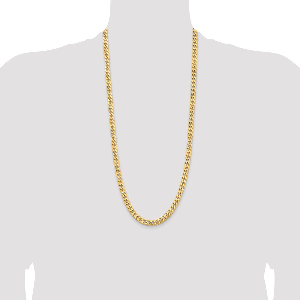 14k 6.75mm Solid Miami Cuban Chain - Product Photo