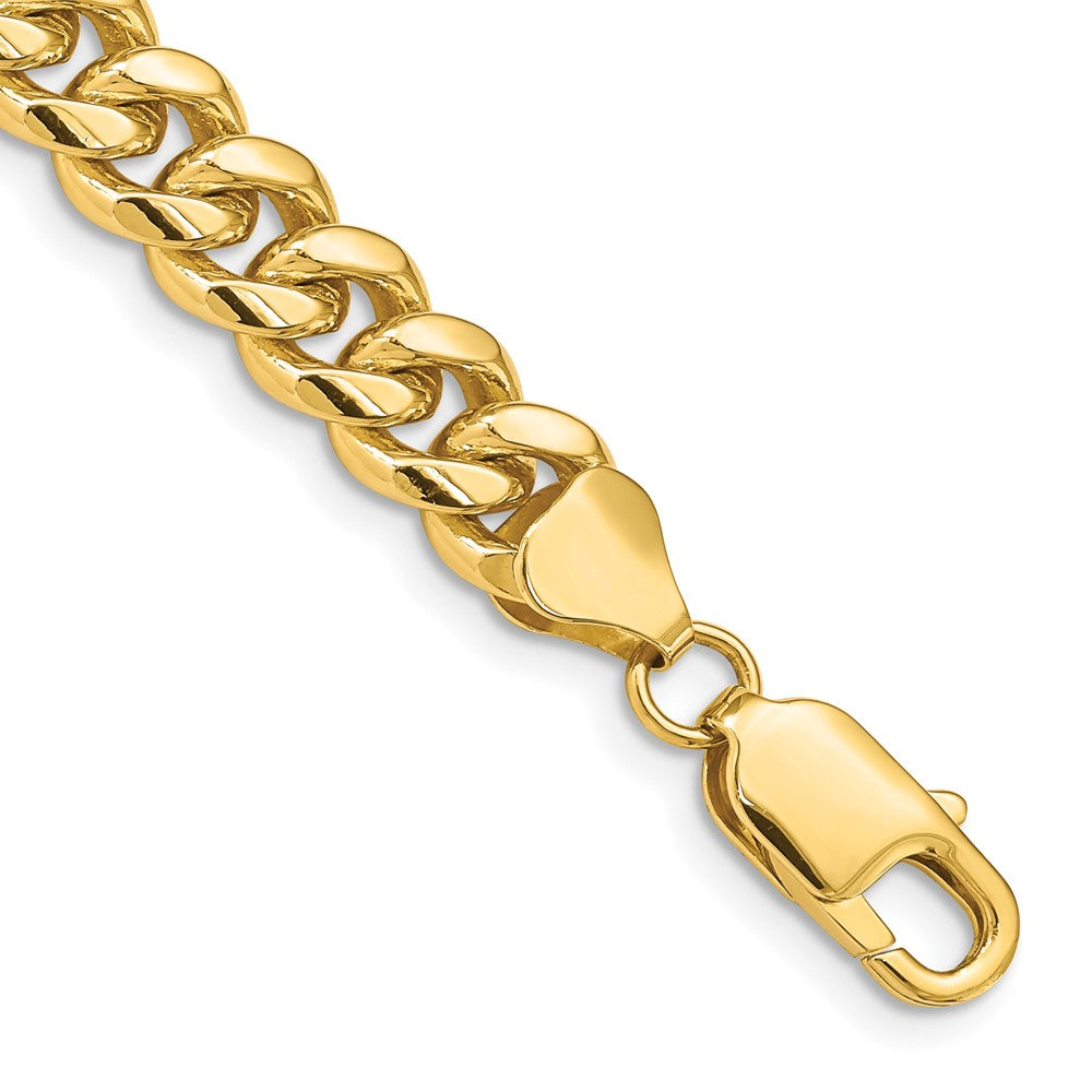 14K Yellow Gold 6.75mm Solid Miami Cuban Chain Bracelet 8.5"-9"