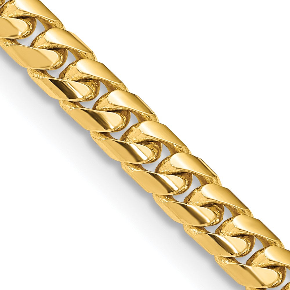 14K Yellow Gold 6.75mm Solid Miami Cuban Chain Necklace 20"-30"
