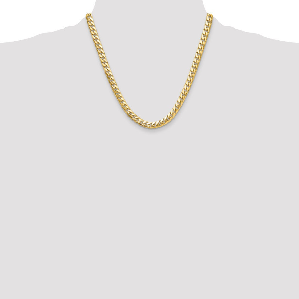 14k 8mm Solid Miami Cuban Chain - Product Photo