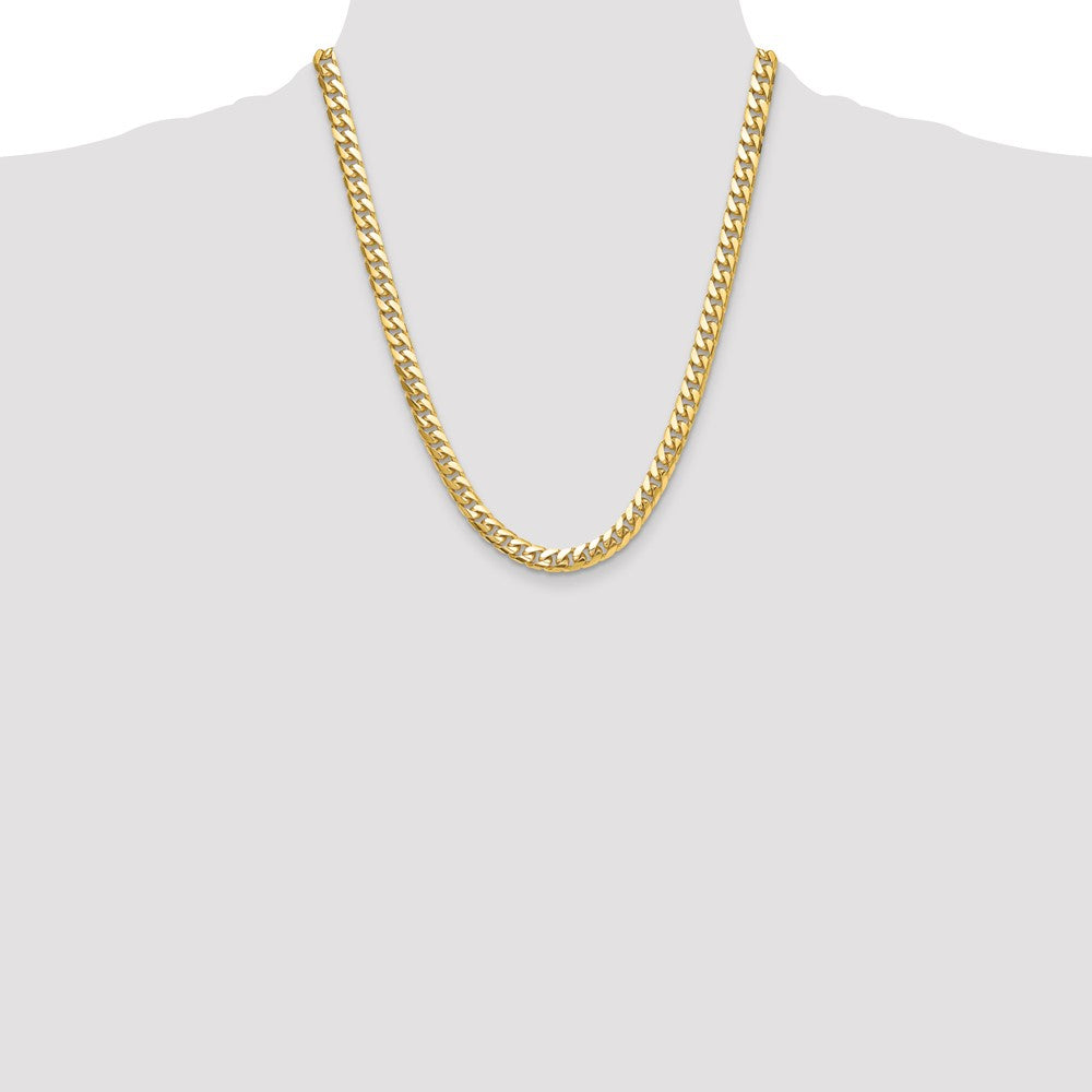 14k 8mm Solid Miami Cuban Chain - Product Photo