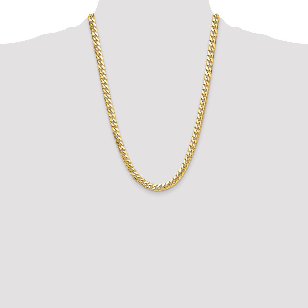 14k 8mm Solid Miami Cuban Chain - Product Photo