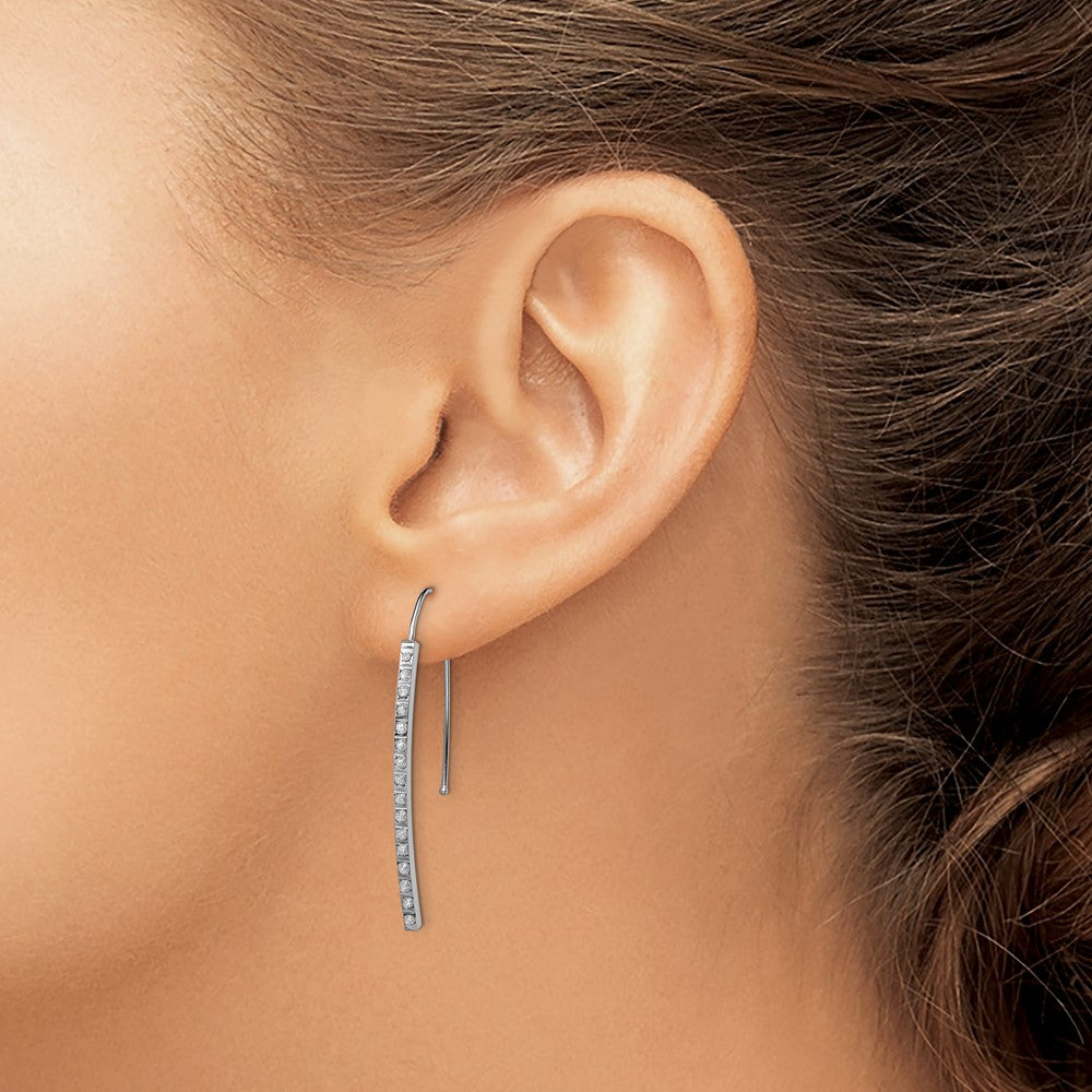 14K White Gold Diamond Fascination Diamond Dust/Accent Earrings - Product Photo