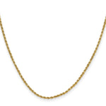 14k 2mm Semi-solid D/C Rope Chain - Product Photo