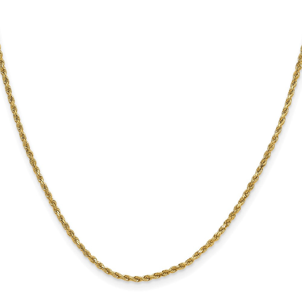 14k 2mm Semi-solid D/C Rope Chain - Product Photo