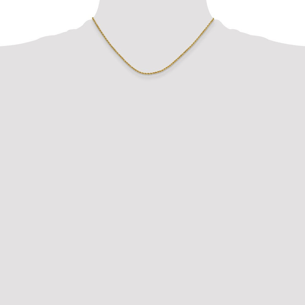 14k 2mm Semi-solid D/C Rope Chain - Product Photo