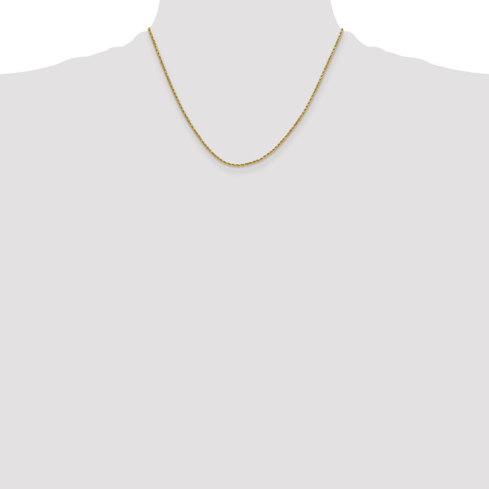 14k 2mm Semi-solid D/C Rope Chain - Product Photo