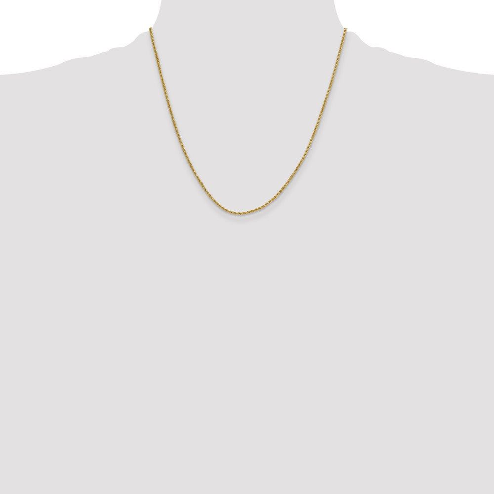 14k 2mm Semi-solid D/C Rope Chain - Product Photo