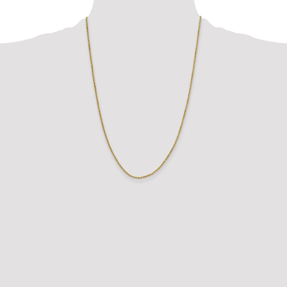 14k 2mm Semi-solid D/C Rope Chain - Product Photo