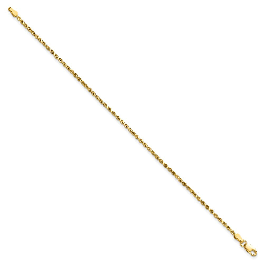 14k 2mm Semi-solid D/C Rope Chain - Product Photo