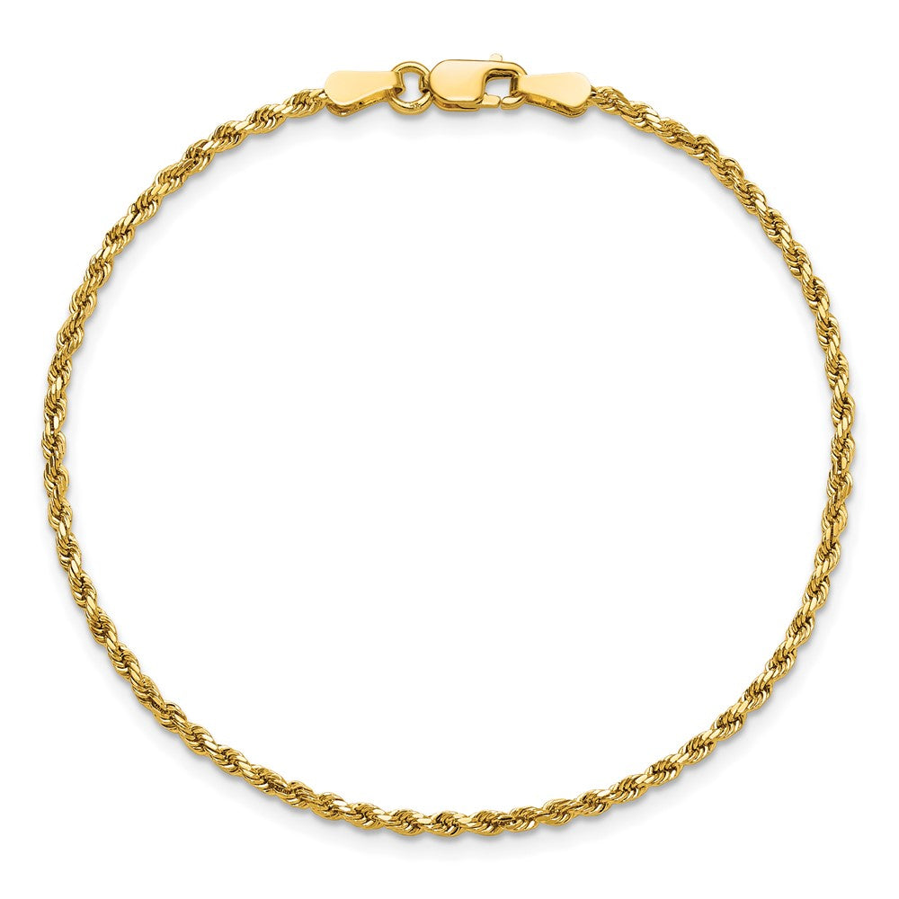 14k 2mm Semi-solid D/C Rope Chain - Product Photo