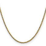14k 2.25mm Semi-solid D/C Rope Chain - Product Photo