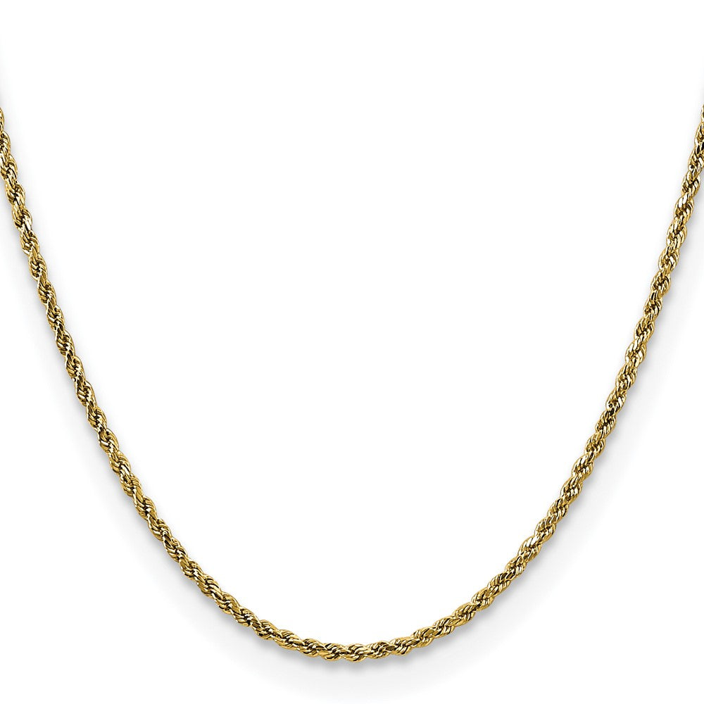 14k 2.25mm Semi-solid D/C Rope Chain - Product Photo