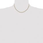 14k 2.25mm Semi-solid D/C Rope Chain - Product Photo