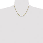 14k 2.25mm Semi-solid D/C Rope Chain - Product Photo