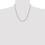 14k 2.25mm Semi-solid D/C Rope Chain - Product Photo