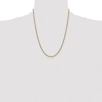14k 2.25mm Semi-solid D/C Rope Chain - Product Photo