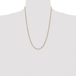 14k 2.25mm Semi-solid D/C Rope Chain - Product Photo