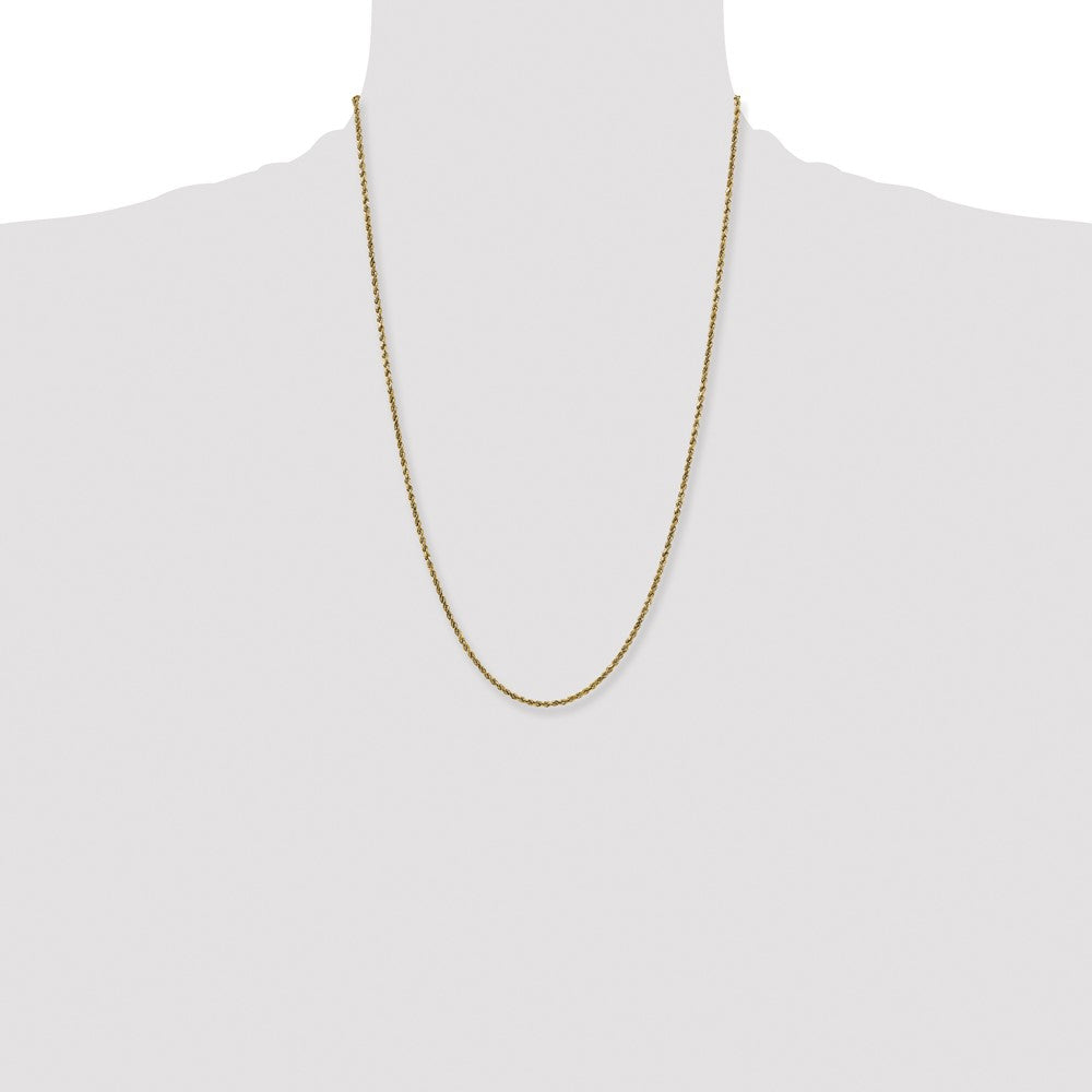 14k 2.25mm Semi-solid D/C Rope Chain - Product Photo
