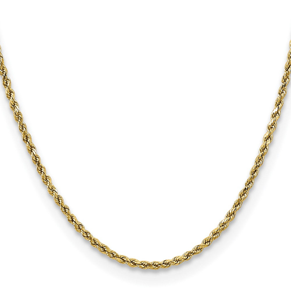 14k 2.5mm Semi-solid D/C Rope Chain - Product Photo
