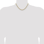 14k 2.5mm Semi-solid D/C Rope Chain - Product Photo