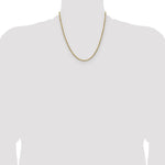 14k 2.5mm Semi-solid D/C Rope Chain - Product Photo